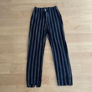 Navy blue and white-ish striped brandy Melville pants